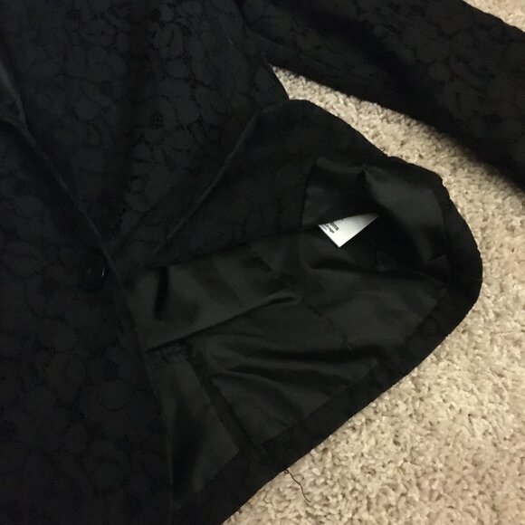 Vintage Y2K Groggy Cotton Lace Cropped Blazer Jacket - Picture 9 of 13